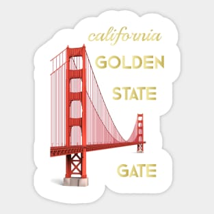 california golden state gate Sticker